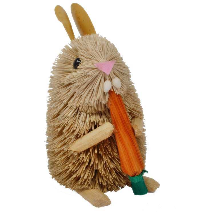 Brushart Bristle Brush Animal Rabbit w/Carrot 6